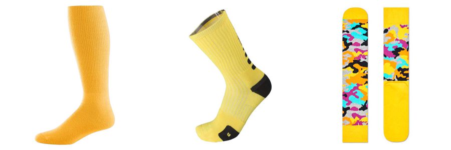 yellow athletic socks